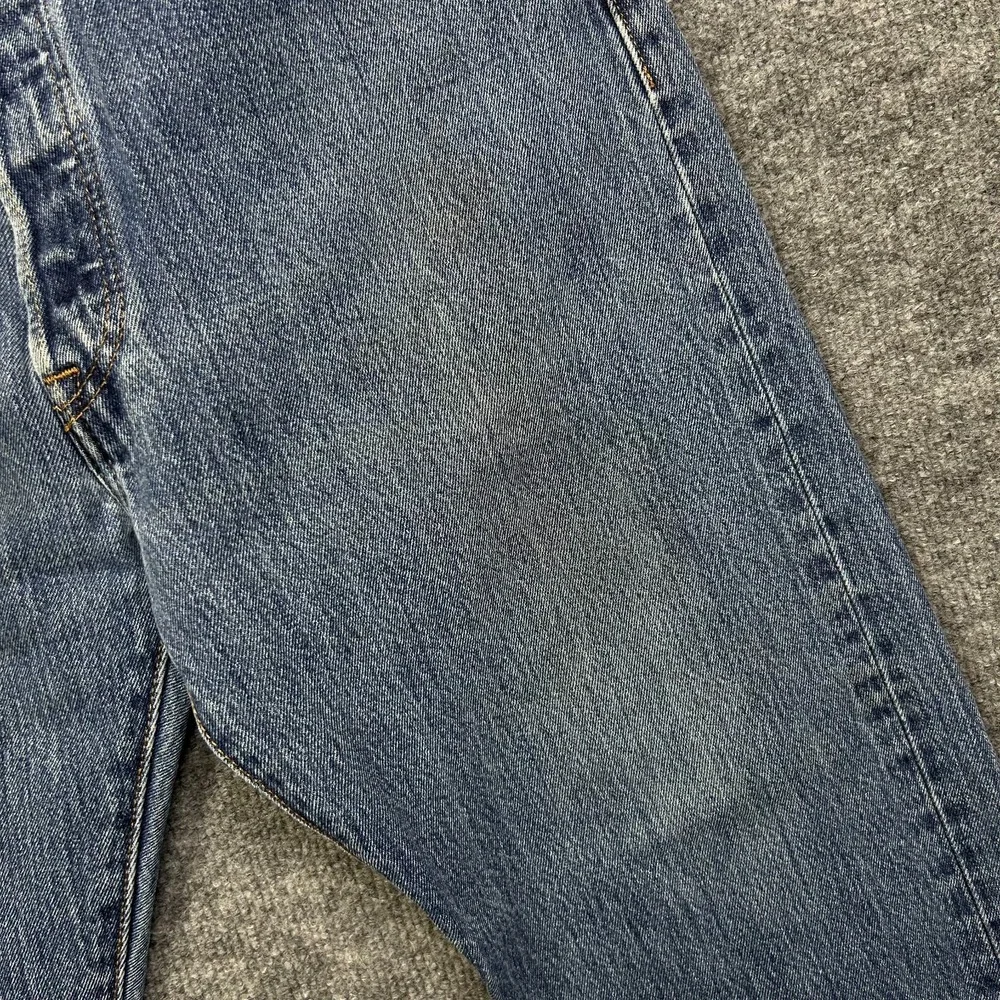 Levis 501 Straight Jeans Men's Blue Denim Pockets Classic Button Fly - 36X32